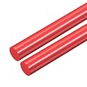 uxcell 2pcs Plastic Round Rod 13/16 Inch Dia 20 Inch Length Red (POM) Polyoxymethylene Rods Engineering Plastic Round Bars(20.5mm)