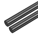uxcell 2pcs Plastic Round Rod 13/16 Inch Dia 20 Inch Length Black (POM) Polyoxymethylene Rods Engineering Plastic Round Bars(21mm)
