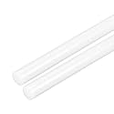 uxcell 2pcs Plastic Round Rod 3/8 Inch Dia 20 Inch Length White (POM) Polyoxymethylene Rods Engineering Plastic Round Bars(10mm)