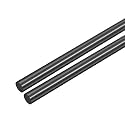 uxcell 2pcs Plastic Round Rod 3/16 Inch Dia 20 Inch Length Black (POM) Polyoxymethylene Rods Engineering Plastic Round Bars(4.5mm)