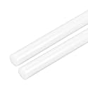 uxcell 2pcs Plastic Round Rod 5/8 Inch Dia 20 Inch Length White (POM) Polyoxymethylene Rods Engineering Plastic Round Bars(15mm)