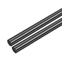 uxcell 2pcs Plastic Round Rod 5/16 inch Dia 20 inch Length Black (POM) Polyoxymethylene Rods Engineering Plastic Round Bars(8mm)