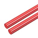 uxcell 2pcs Plastic Round Rod 5/8 Inch Dia 20 Inch Length Red (POM) Polyoxymethylene Rods Engineering Plastic Round Bars(15mm)