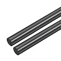 uxcell 2pcs Plastic Round Rod 5/8 Inch Dia 20 Inch Length Black (POM) Polyoxymethylene Rods Engineering Plastic Round Bars(15mm)
