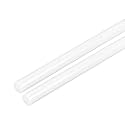 uxcell 2pcs Plastic Round Rods 1/4 Inch Dia 20 Inch Length White (POM) Polyoxymethylene Rods Engineering Plastic Round Bar(6mm)
