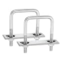 uxcell 2Sets 304 Stainless Steel Square U-Bolts, 2.05" (52mm) Inner Width 3.15" (80mm) Length M8 with Nuts, Frame Plate, Gasket for Automobiles Trailer, Ski Boat, Fishing Boat, Pipelines