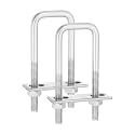 uxcell 2Sets 304 Stainless Steel Square U-Bolts, 1.26" (32mm) Inner Width 3.94" (100mm) Length M8 with Nuts, Frame Plate, Gasket for Automobiles Trailer, Ski Boat, Fishing Boat, Pipelines