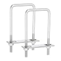uxcell 2Sets 304 Stainless Steel Square U-Bolts, 2.44" (62mm) Inner Width 5.12" (130mm) Length M8 with Nuts, Frame Plate, Gasket for Automobiles Trailer, Ski Boat, Fishing Boat, Pipelines