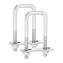 uxcell 2Sets 304 Stainless Steel Square U-Bolts, 1.46" (37mm) Inner Width 3.35" (85mm) Length M8 with Nuts, Frame Plate, Gasket for Automobiles Trailer, Ski Boat, Fishing Boat, Pipelines