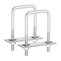 uxcell 2Sets 304 Stainless Steel Square U-Bolts, 2.05" (52mm) Inner Width 3.94" (100mm) Length M8 with Nuts, Frame Plate, Gasket for Automobiles Trailer, Ski Boat, Fishing Boat, Pipelines