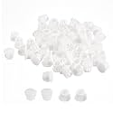uxcell 3/8" Plastic Hole Plugs, 66Pcs Flush Type Panel Round Snap in Fastener Knockout Locking Plugs for Furniture Insert End Caps Panels, White