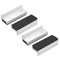 uxcell 3" Aluminum Vise Jaws with Magnetic, Rubber Pads Covers for Woodworking, DIY Making, Plumbing 2 Pair