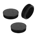 uxcell Round Plastic Plug,90mm(3.54") OD Furniture Leg Pipe Insert 3Pcs