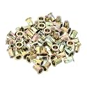 uxcell 30 Pcs M8 Car Bronze Tone Carbon Steel Thread Half Hexagonal Rivet Nut