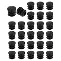 uxcell Round Plastic Plug,14mm(0.55") OD Furniture Leg Pipe Insert 38Pcs