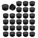 uxcell Round Plastic Plug,19mm(0.75") OD Furniture Leg Pipe Insert 38Pcs