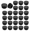 uxcell Round Plastic Plug,22mm(0.87") OD Furniture Leg Pipe Insert 38Pcs