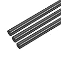 uxcell 3pcs Plastic Round Rod 1/4 Inch Dia 20 Inch Length Black (POM) Polyoxymethylene Rods Engineering Plastic Round Bars(6mm)