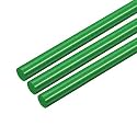 uxcell 3pcs Plastic Round Rod 1/4 Inch Dia 20 Inch Length Green (POM) Polyoxymethylene Rods Engineering Plastic Round Bars(6mm)