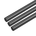 uxcell 3pcs Plastic Round Rod 1/2 Inch Dia 20 Inch Length Black (POM) Polyoxymethylene Rods Engineering Plastic Round Bars(12mm)