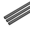 uxcell 3pcs Plastic Round Rod 3/16 Inch Dia 20 Inch Length Black (POM) Polyoxymethylene Rods Engineering Plastic Round Bars(5mm)