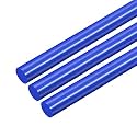 uxcell 3pcs Plastic Round Rod 3/8 Inch Dia 20 Inch Length Blue (POM) Polyoxymethylene Rods Engineering Plastic Round Bars(10mm)