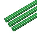 uxcell 3pcs Plastic Round Rod 3/8 Inch Dia 20 Inch Length Green (POM) Polyoxymethylene Rods Engineering Plastic Round Bars(10mm)