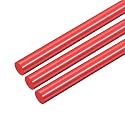 uxcell 3pcs Plastic Round Rod 5/16 Inch Dia 20 Inch Length Red (POM) Polyoxymethylene Rods Engineering Plastic Round Bars(8mm)