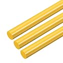 uxcell 3pcs Plastic Round Rod 5/8 Inch Dia 20 Inch Length Yellow (POM) Polyoxymethylene Rods Engineering Plastic Round Bars(15mm)