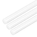 uxcell 3pcs Plastic Round Rod 5/8 Inch Dia 20 Inch Length White (POM) Polyoxymethylene Rods Engineering Plastic Round Bars(15mm)