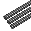 uxcell 3pcs Plastic Round Rod 5/8 Inch Dia 20 Inch Length Black (POM) Polyoxymethylene Rods Engineering Plastic Round Bars(15mm)