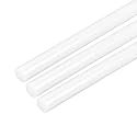 uxcell 3pcs Plastic Round Rod 5/16 Inch Dia 20 Inch Length White (POM) Polyoxymethylene Rods Engineering Plastic Round Bars(8mm)