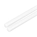 uxcell 2pcs Plastic Round Rod 5/16 Inch Dia 20 Inch Length White (POM) Polyoxymethylene Rods Engineering Plastic Round Bars(8mm)