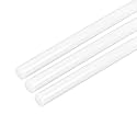 uxcell 3pcs Plastic Round Rods 1/4 Inch Dia 20 Inch Length White (POM) Polyoxymethylene Rods Engineering Plastic Round Bar(6mm)