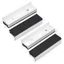 uxcell 4" Aluminum Vise Jaws with Magnetic, Rubber Pads Covers for Woodworking, DIY Making, Plumbing 2 Pair