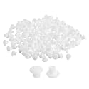 uxcell 400Pcs Screw Hole Plugs, 5mm(3/16") Dia Plastic Snap in Shelf Button Flush Type Caps for Furniture Cabinet Cupboard, White