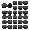 uxcell Round Plastic Plug,30mm(1.18") OD Furniture Leg Pipe Insert 48Pcs