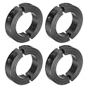 uxcell 4pcs Double Split Clamp-On Shaft Collar for 1-3/4" Shaft, Two-Piece Clamping Collar, 2-3/4" OD, 11/16" Thick, #45 Steel Axle Collar Clamp, Set Screw Style