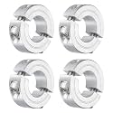 uxcell 4Pcs Double Split Clamp-On Shaft Collar 3/4" Bore, Aluminum Alloy