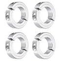 uxcell 4Pcs Double Split Clamp-On Shaft Collar 1-3/8" Bore, Aluminum Alloy