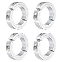 uxcell 4Pcs Double Split Clamp-On Shaft Collar 2" Bore, Aluminum Alloy