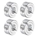 uxcell 4Pcs Double Split Clamp-On Shaft Collar 1/4" Bore, Aluminum Alloy