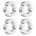 uxcell 4Pcs Double Split Clamp-On Shaft Collar 1" Bore, Aluminum Alloy