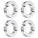 uxcell 4Pcs Double Split Clamp-On Shaft Collar 1-1/4" Bore, Aluminum Alloy