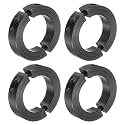 uxcell 4pcs Double Split Clamp-On Shaft Collar for 1-7/8" Shaft, Two-Piece Clamping Collar, 2-7/8" OD, 11/16" Thick, #45 Steel Axle Collar Clamp, Set Screw Style