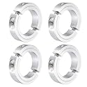 uxcell 4Pcs Double Split Clamp-On Shaft Collar 1-7/8" Bore, Aluminum Alloy