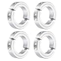uxcell 4Pcs Double Split Clamp-On Shaft Collar 1-1/2" Bore, Aluminum Alloy