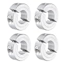 uxcell 4Pcs Double Split Clamp-On Shaft Collar 5/8" Bore, Aluminum Alloy