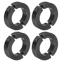 uxcell 4pcs Double Split Clamp-On Shaft Collar for 1-5/8" Shaft, Two-Piece Clamping Collar, 2-5/8" OD, 11/16" Thick, #45 Steel Axle Collar Clamp, Set Screw Style