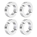 uxcell 4Pcs Double Split Clamp-On Shaft Collar 1-5/8" Bore, Aluminum Alloy